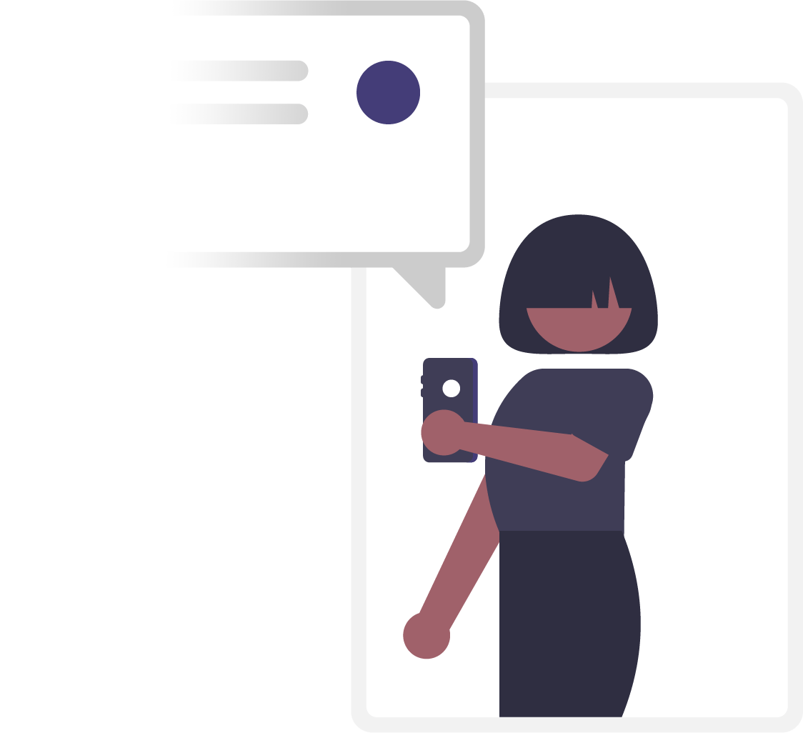 Image of a woman looking at her phone